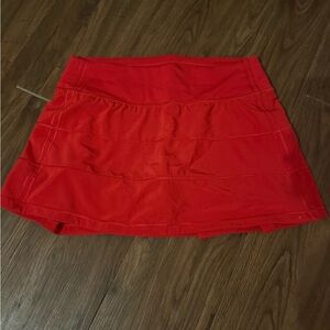 lululemon pave rival red skirt